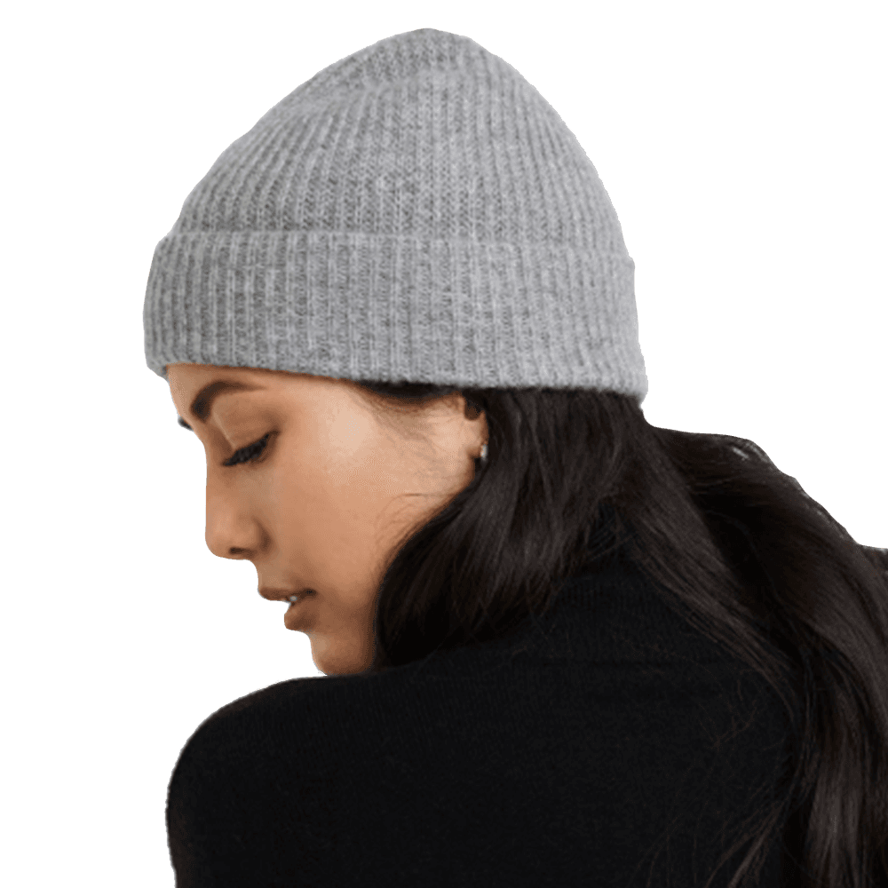 Mongolian Cashmere Ribbed Beanie