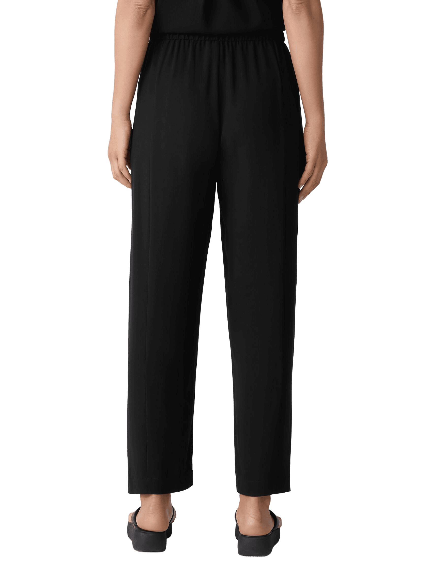 Silk Georgette Crepe Pleated Straight Pant - Media 2