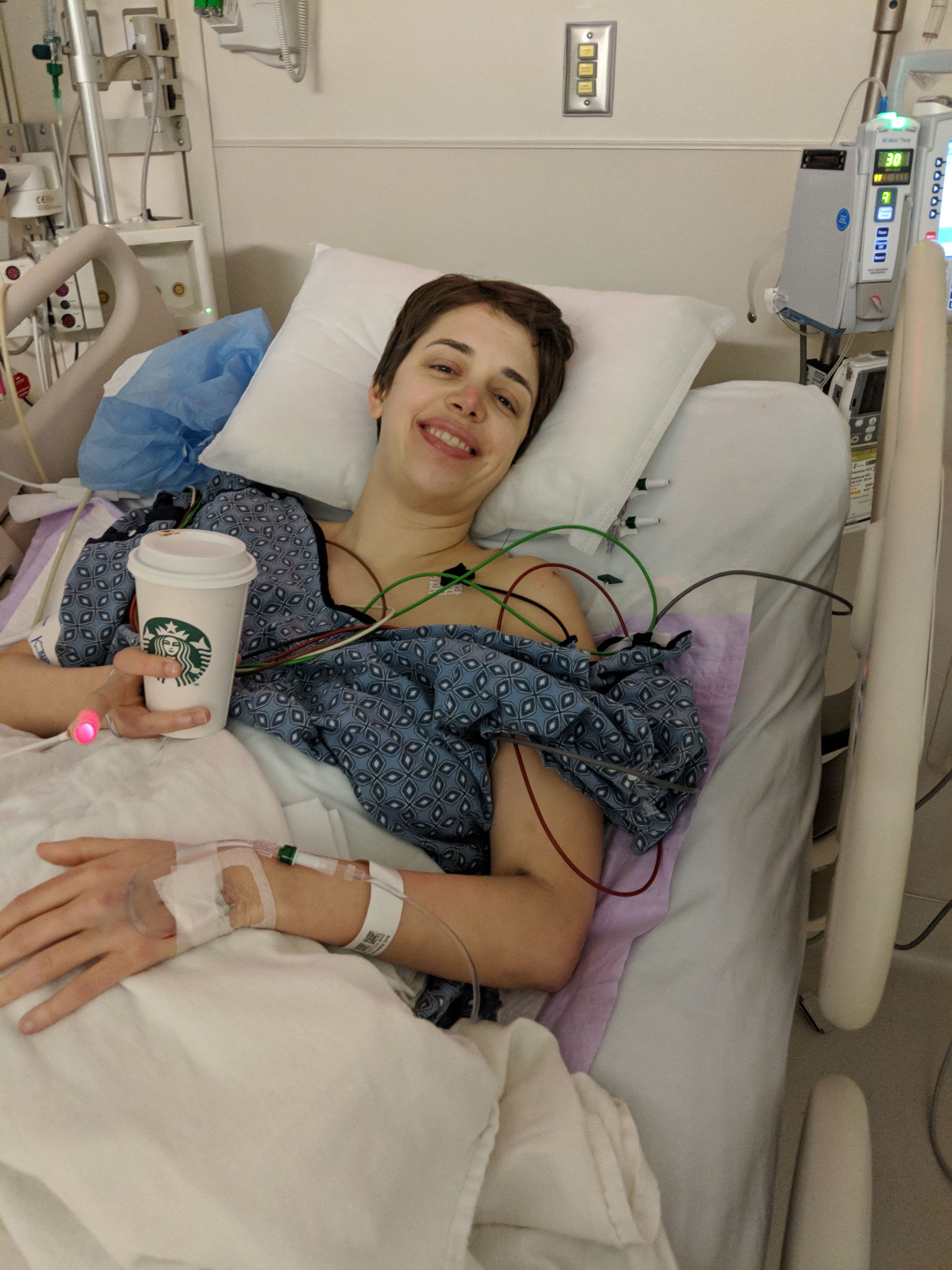 Brooks Bell after colorectal cancer surgery