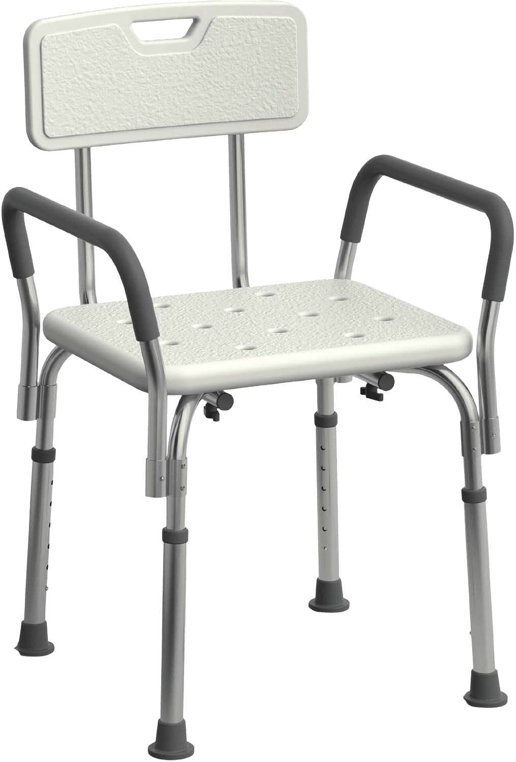 Shower Chair Seat with Padded Armrests and Back - Media 1