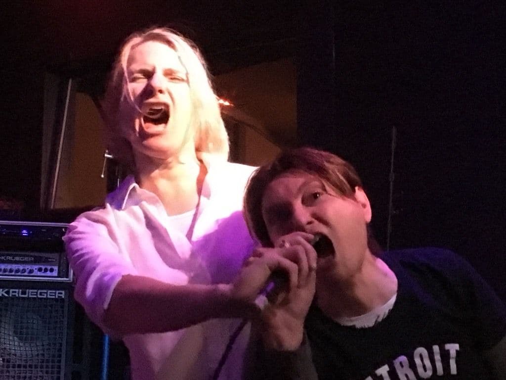 Elizabeth Gilbert and Rayya Elias, karaoke.