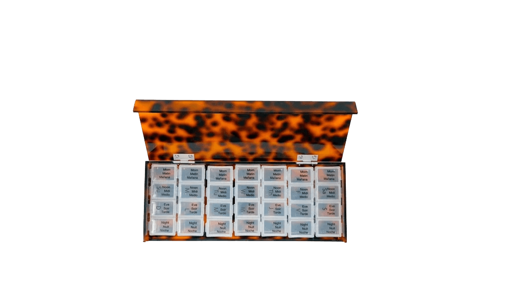 Tortoise Shell Pill Organizer Box - Media 2