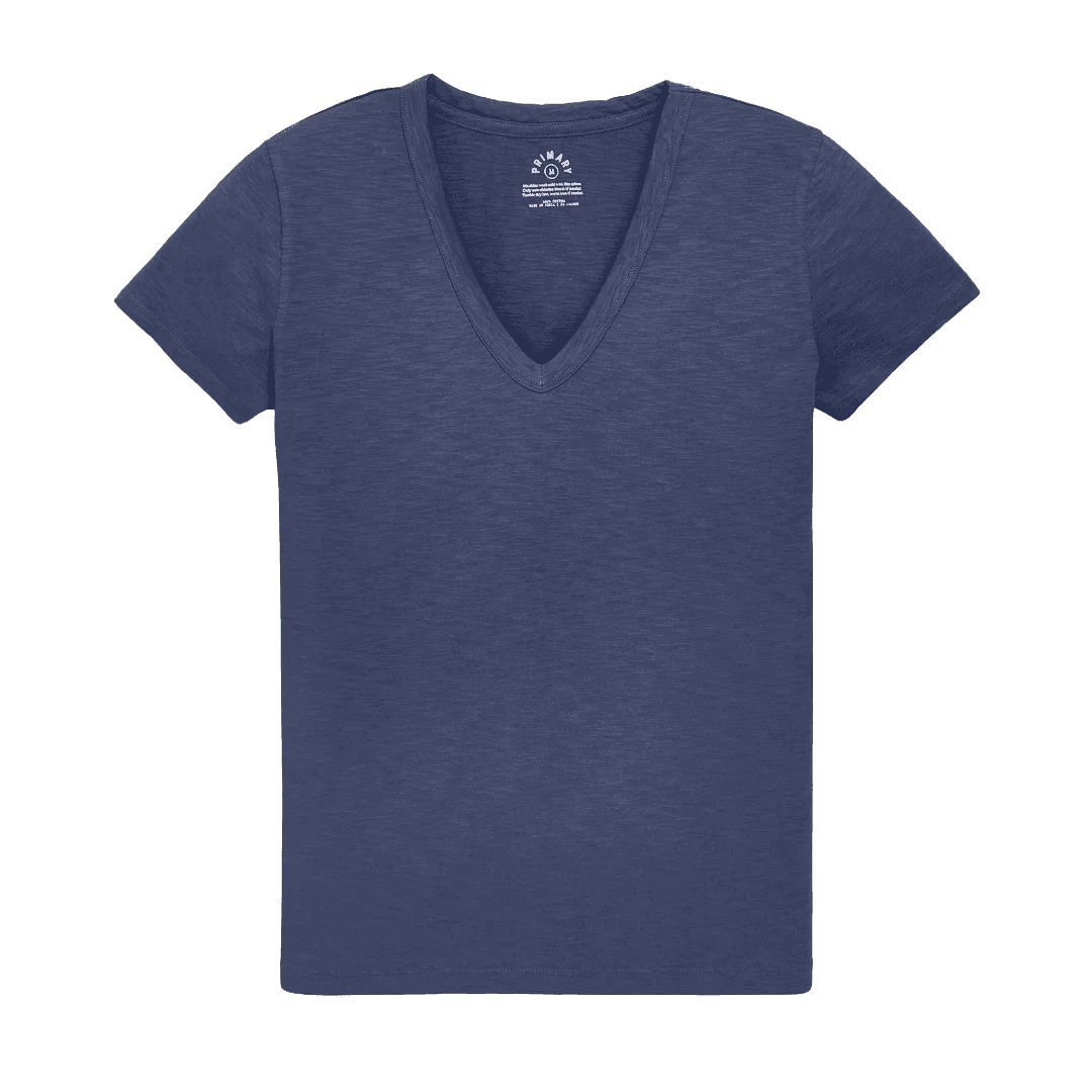 Adult Classic Slub V-Neck Tee