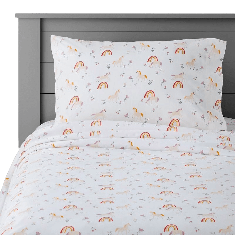 Unicorn Cotton Sheet Set - Media 1