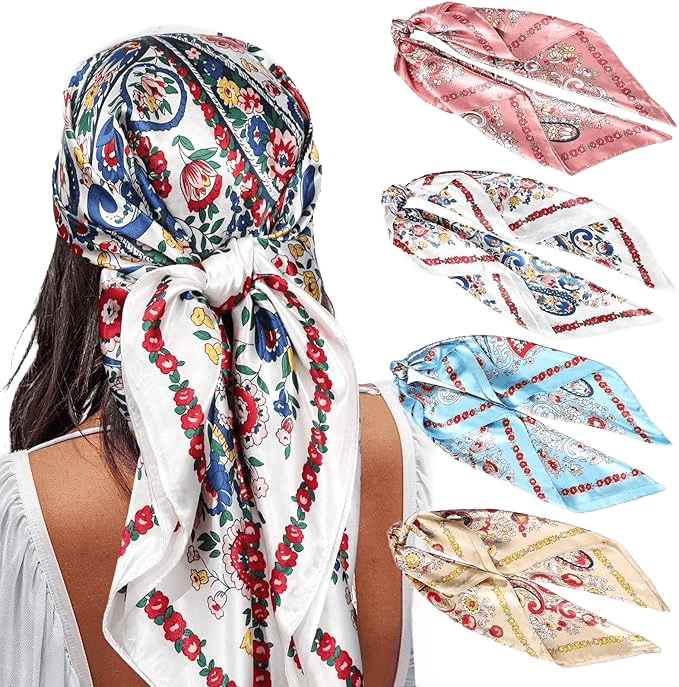 Satin Large Square Head Scarves