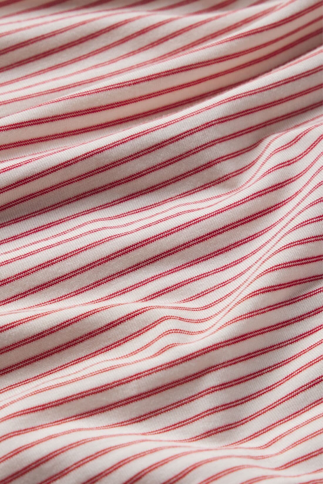 Gisele Printed Long PJ Set in Holly Red Stripe - Media 3